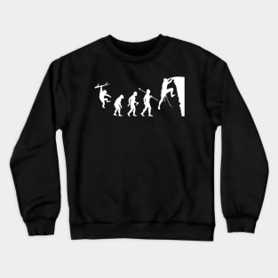 evolution of rock climbing Crewneck Sweatshirt